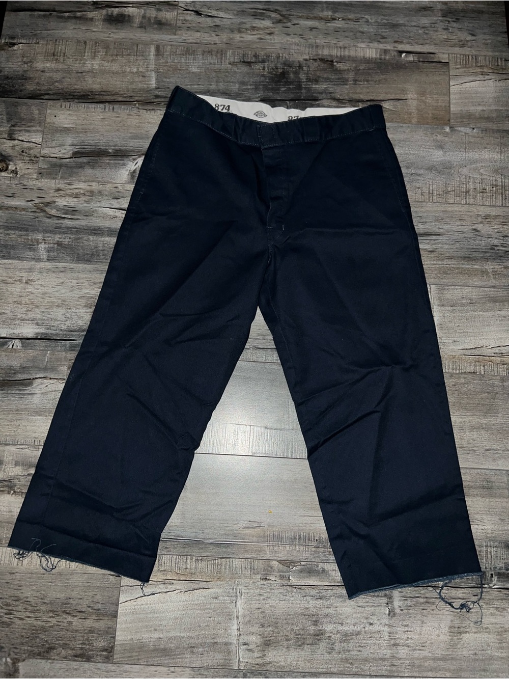 Navy Dickies 874 original fit cutoff work pants